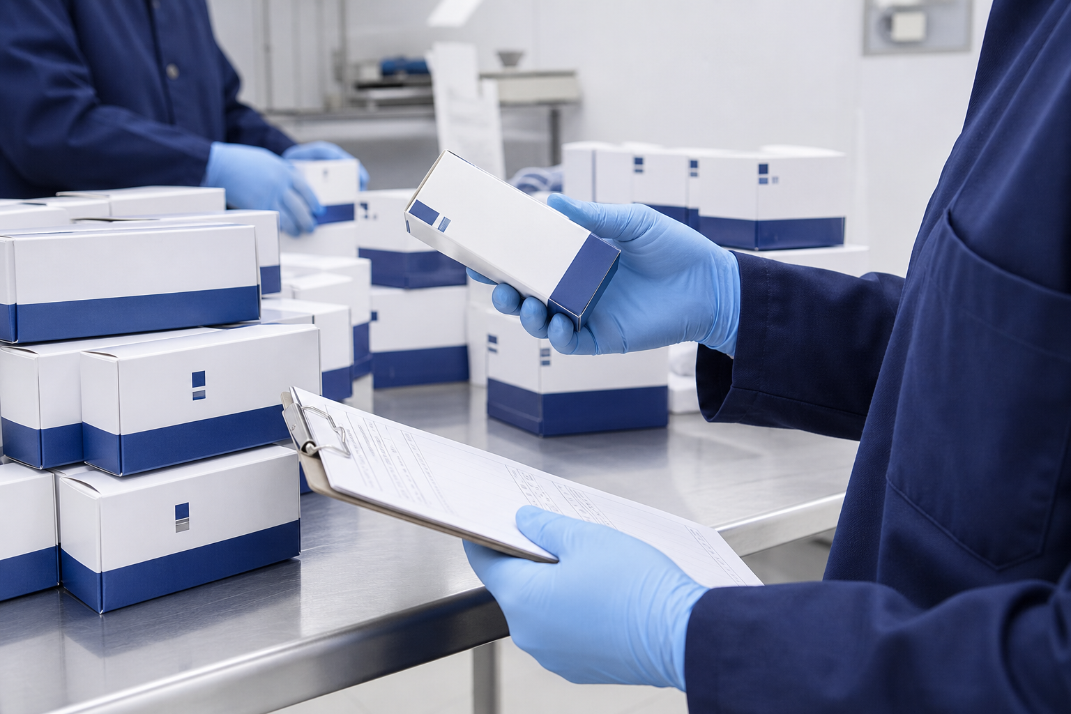 Revisión de lote en un entorno de distribución médica