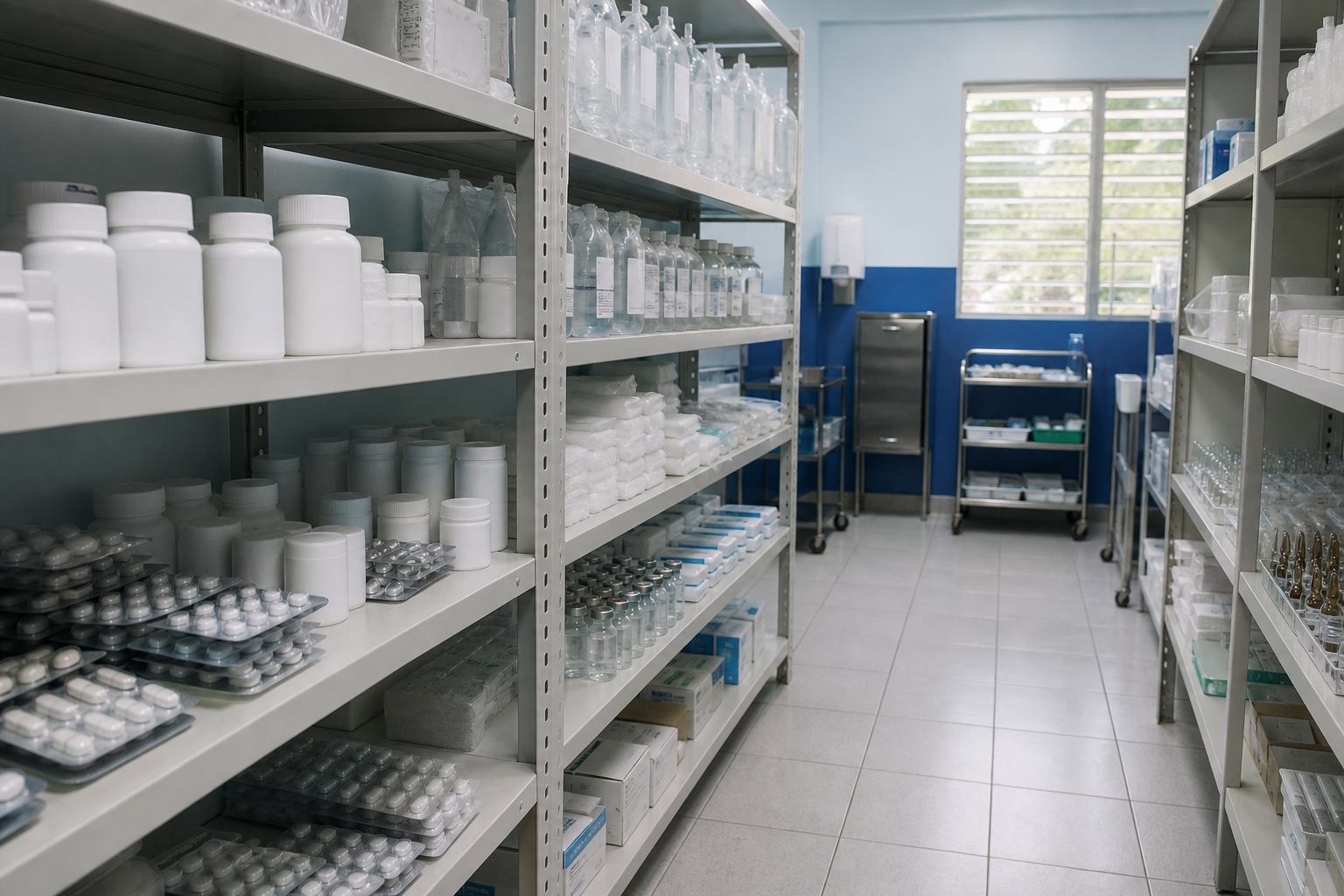 Almacén de insumos médicos y medicamentos
